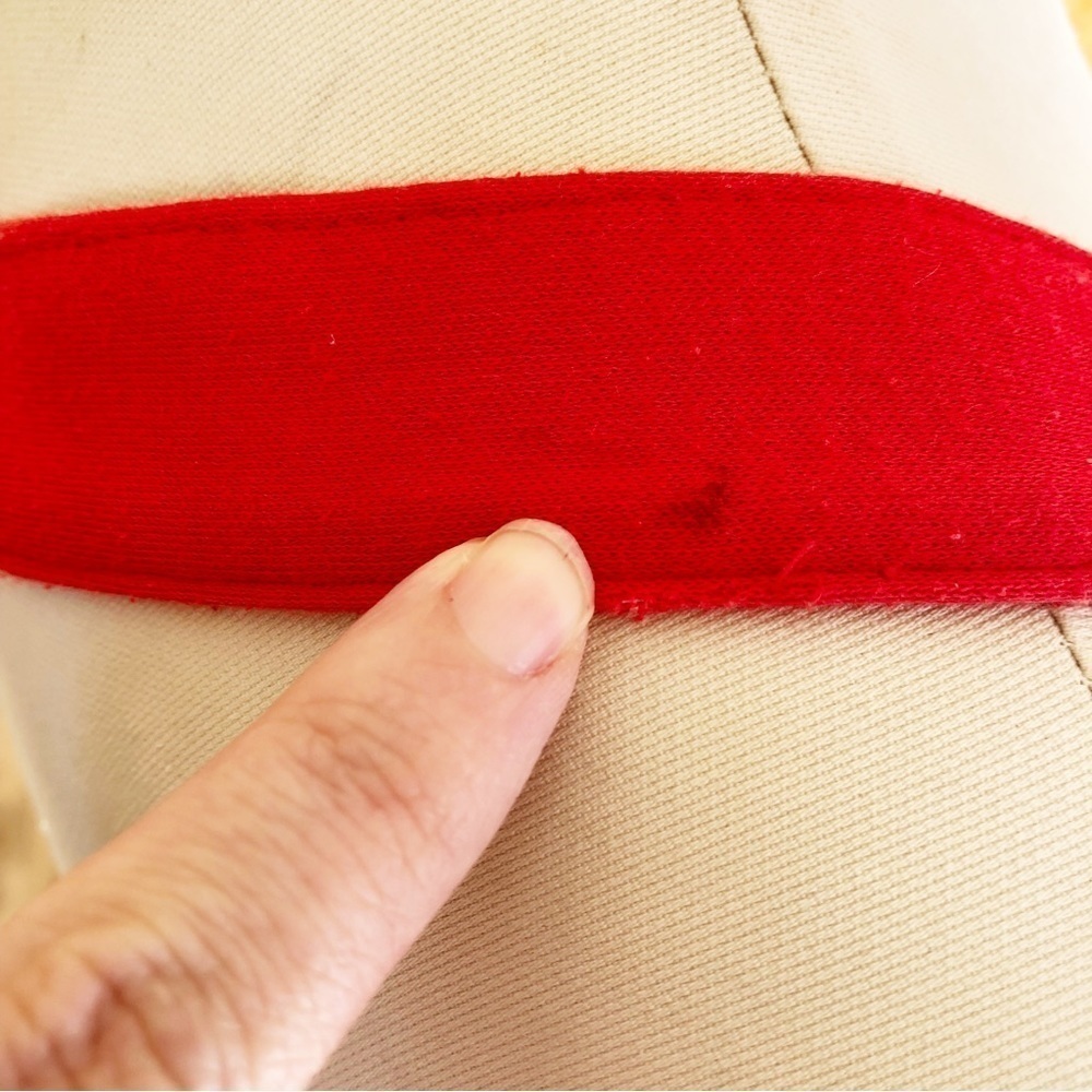 Vintage 80s Red Midi Dress Sweetheart Neckline Cross Back Retro Party Size Small - Picture 8 of 8